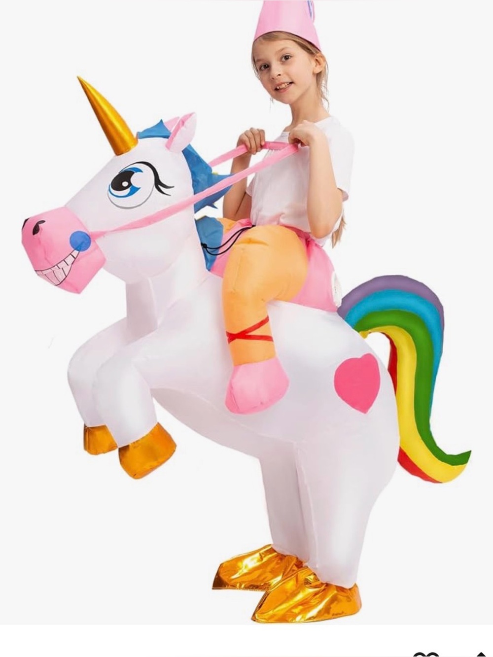 Inflatable Kids Sz XS Unicorn Costume 4-6
